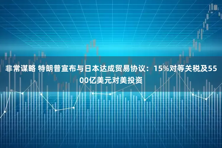 非常谋略 特朗普宣布与日本达成贸易协议：15%对等关税及5500亿美元对美投资
